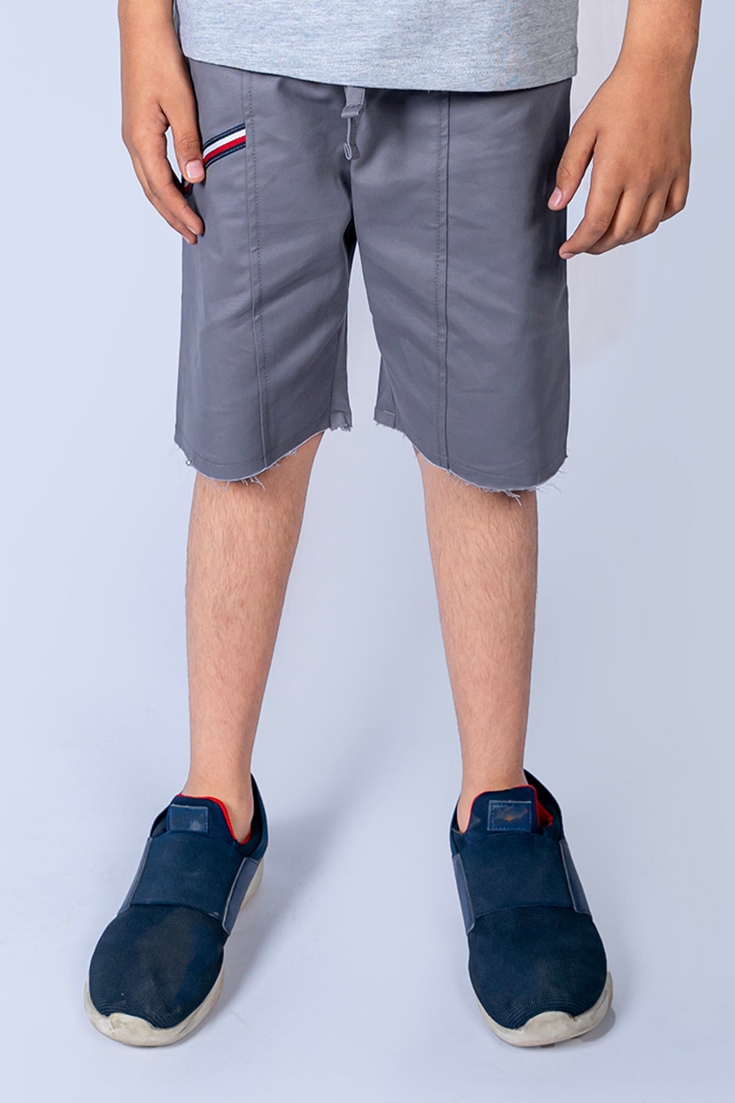 BOY'S TWILL SHORT KARCHI GRAY