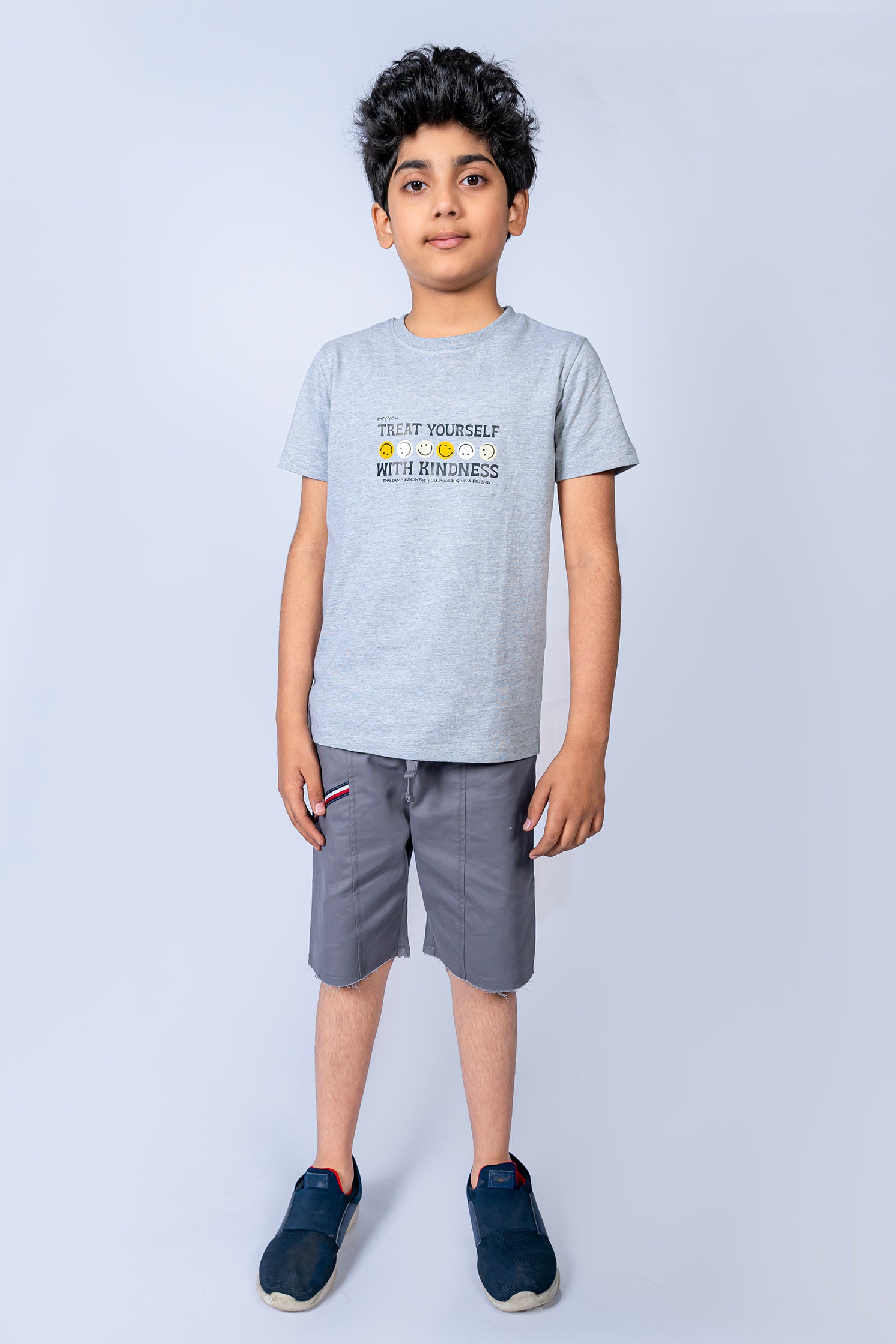 BOY'S TWILL SHORT KARCHI GRAY