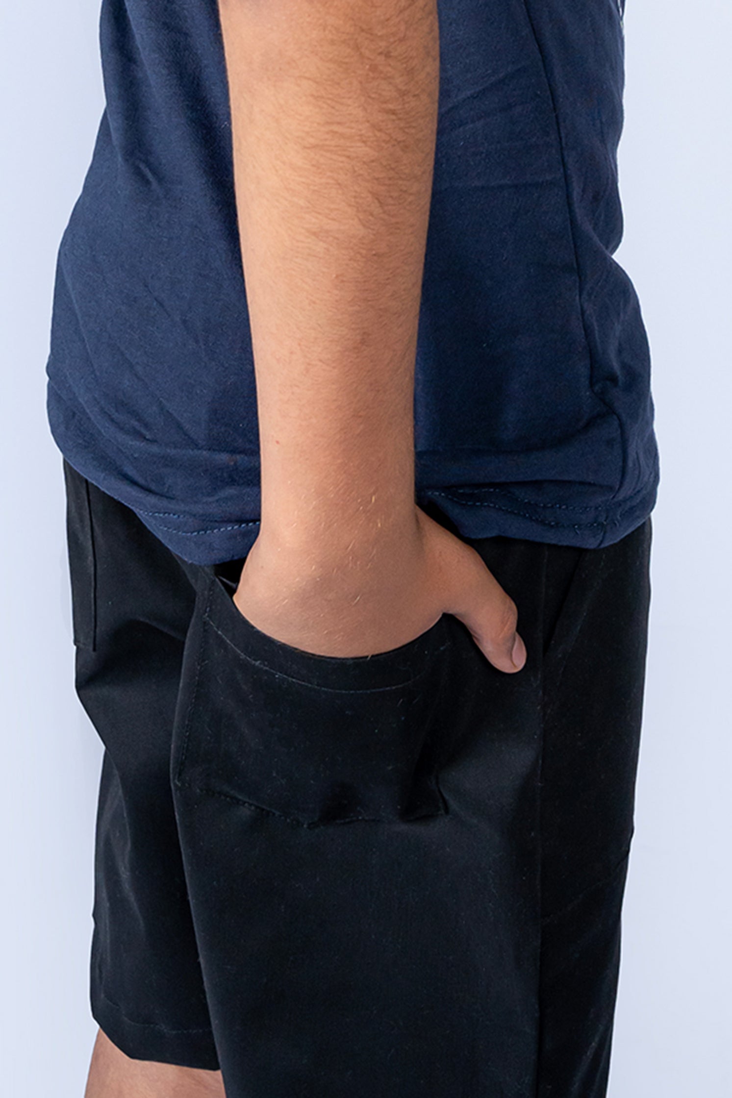 BOY'S TWILL SHORT BLACK