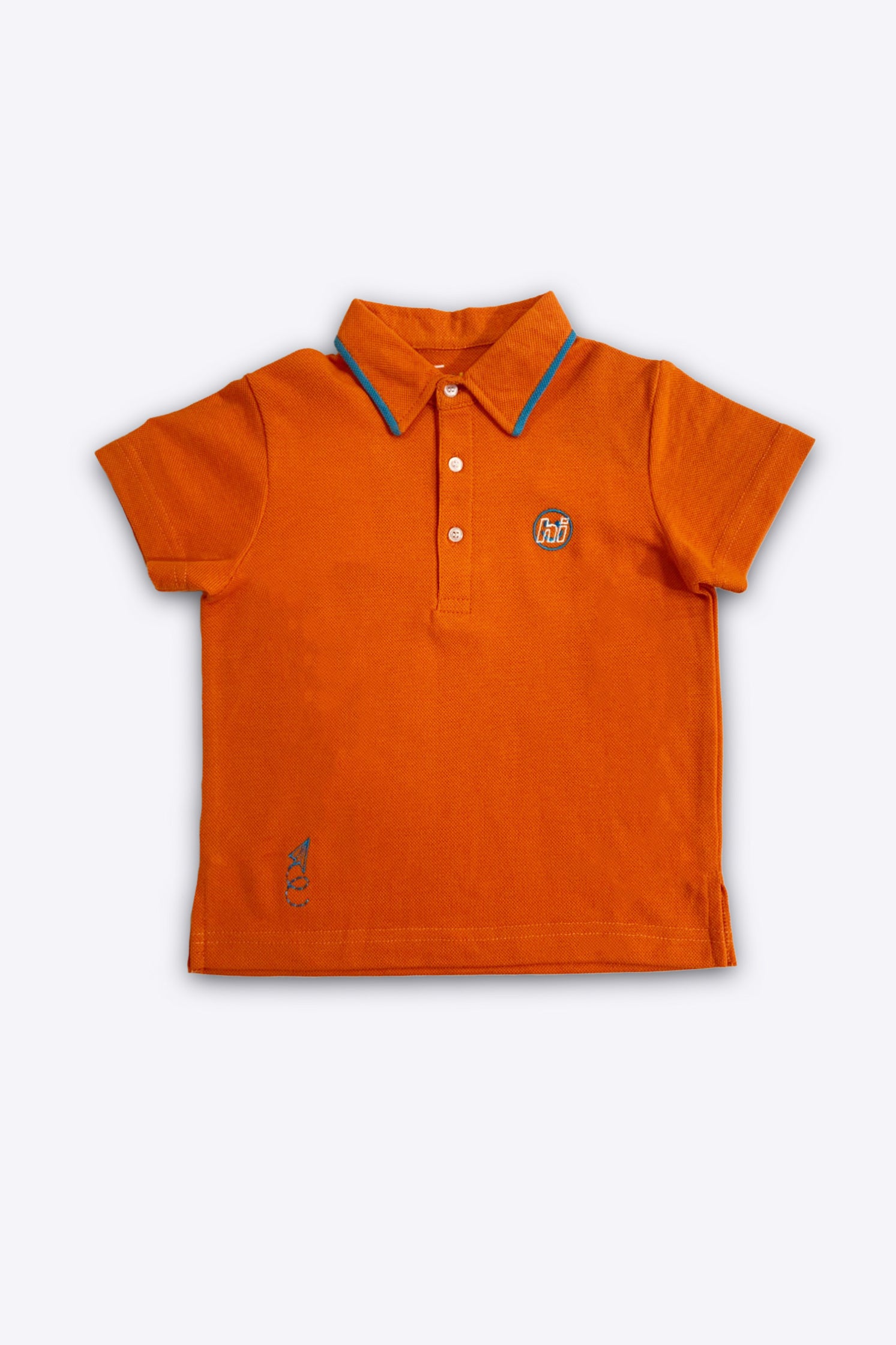 KID'S POLO ORANGE FRONT EMBROIDERY
