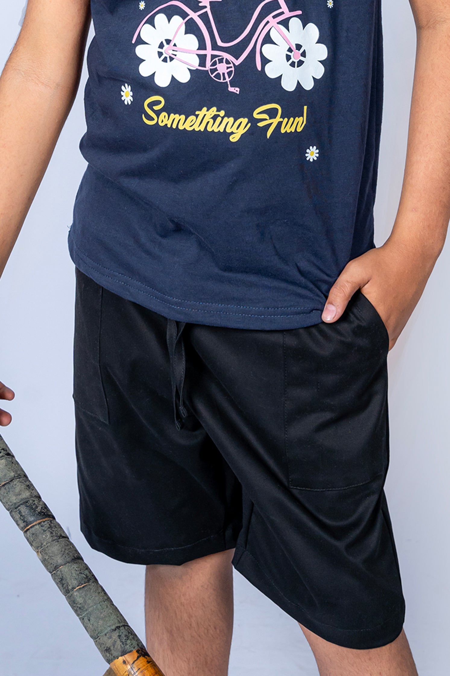 BOY'S TWILL SHORT BLACK