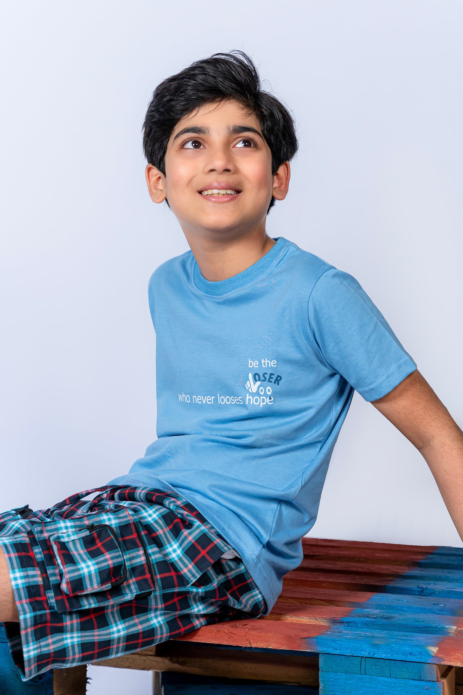 BOY'S TWILL SHORT CHECK