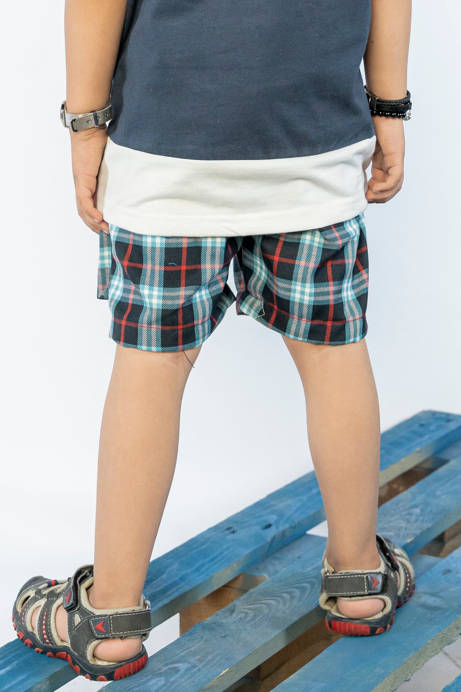 KID'S TWILL SHORT CHECK