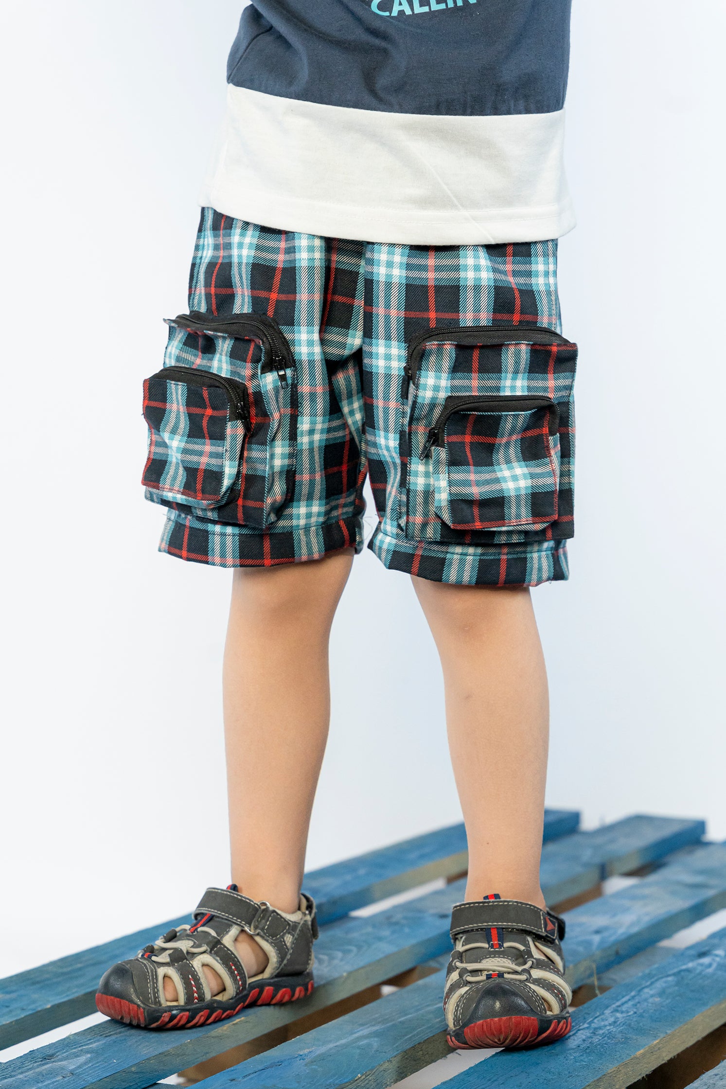 KID'S TWILL SHORT CHECK