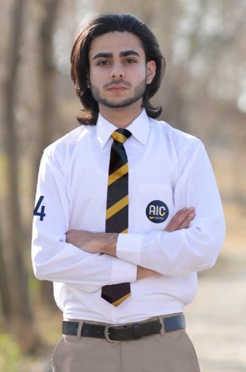 BOYS DRESS SHIRTS WHITE F/S AIC