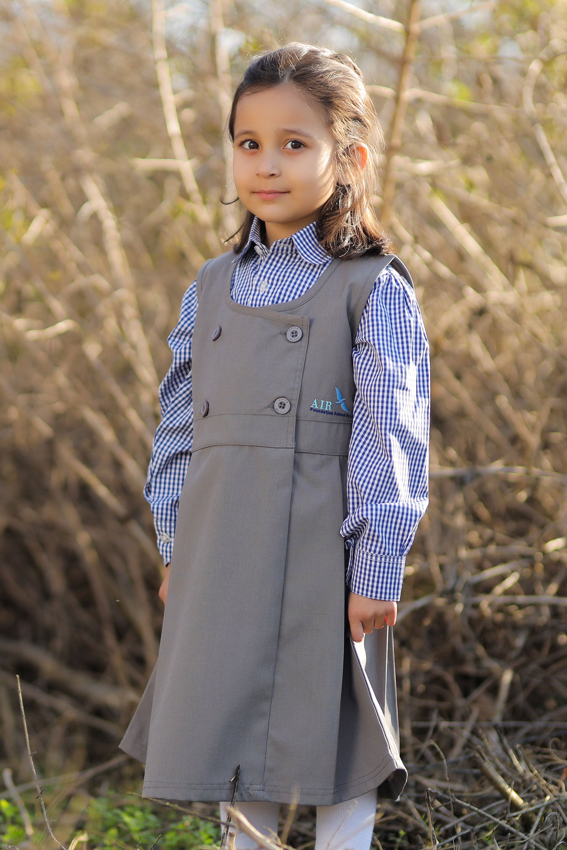 PINAFORE GREY GIRLS (AIR FOUNDATION)