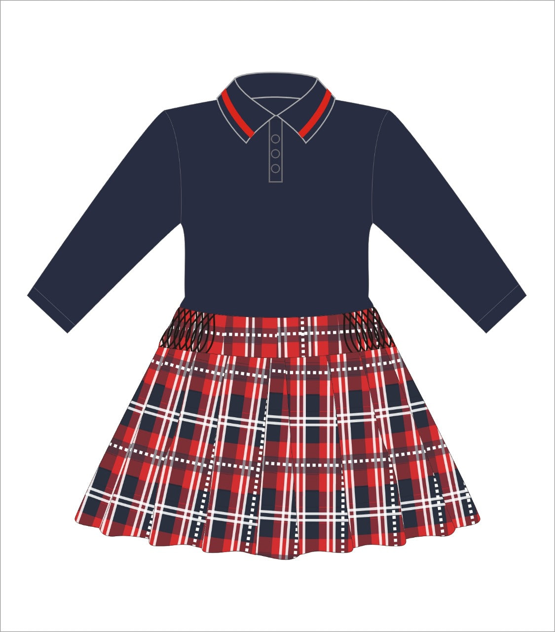 CHECK FROCK IISC LOGO FULL SLEEVE