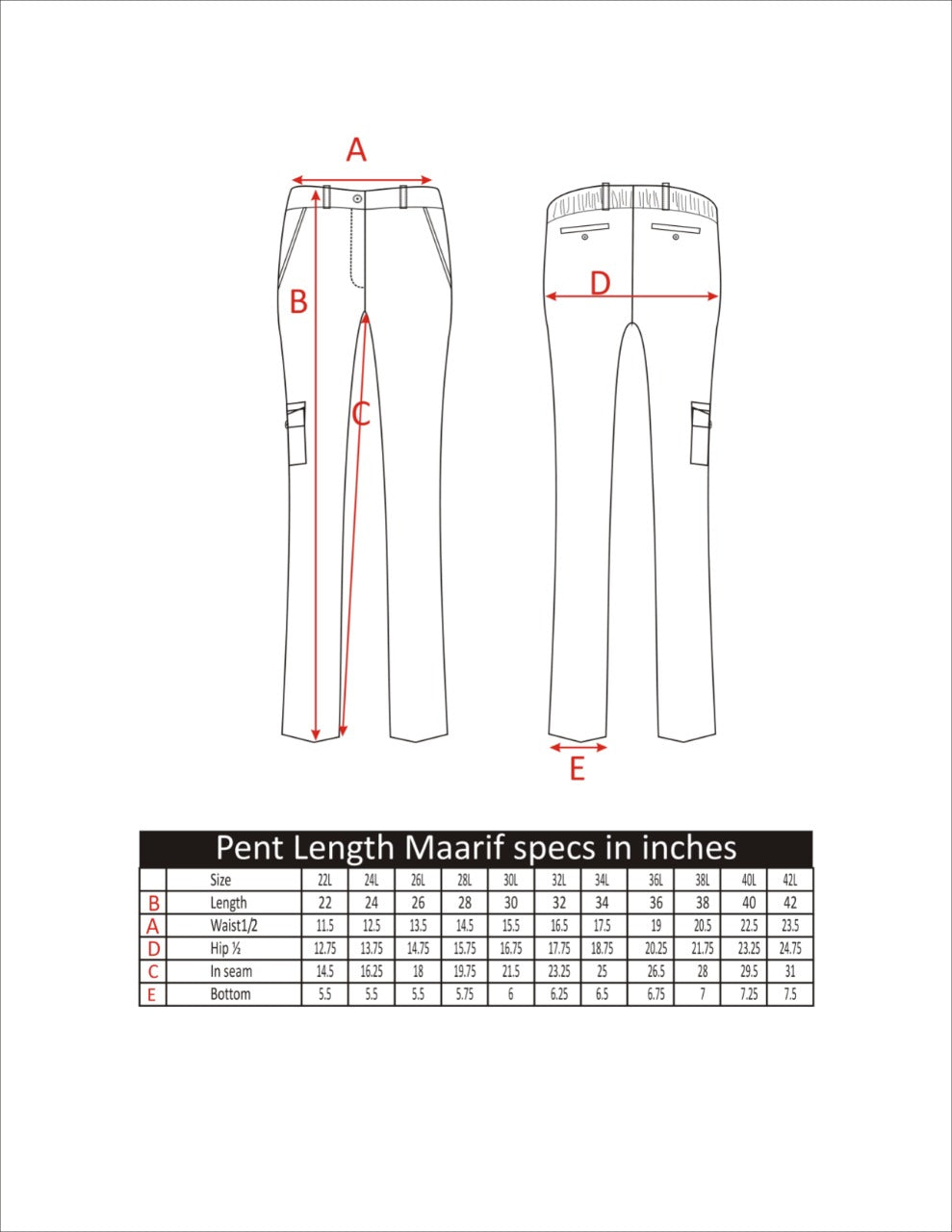 MARIF CARGO PANT NAVY (LENGTH)