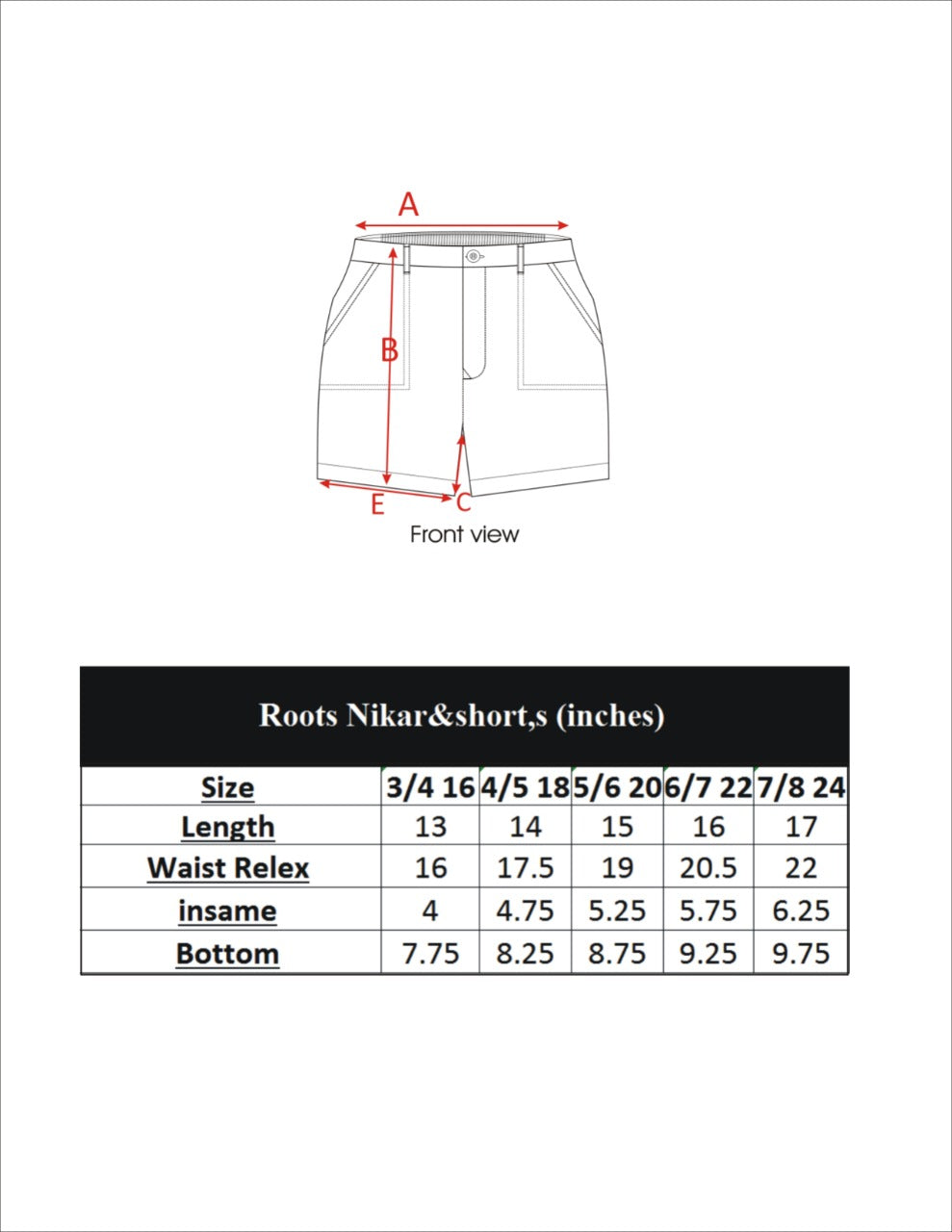 MARIF BOYS SHORT NAVY