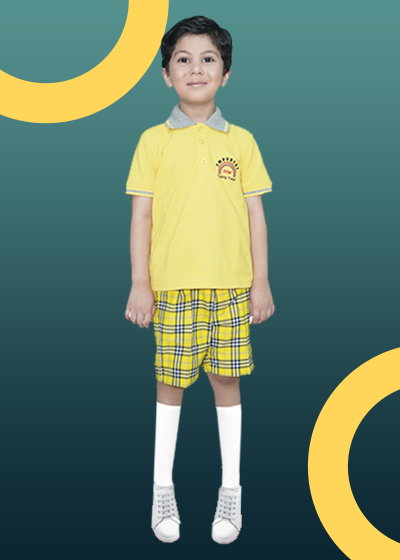 IISC CHECK SHORTS YELLOW