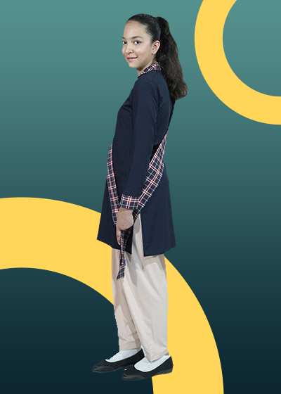 IISC GIRLS SUIT NAVY COLOUR WITH CHECK LOGO F/S