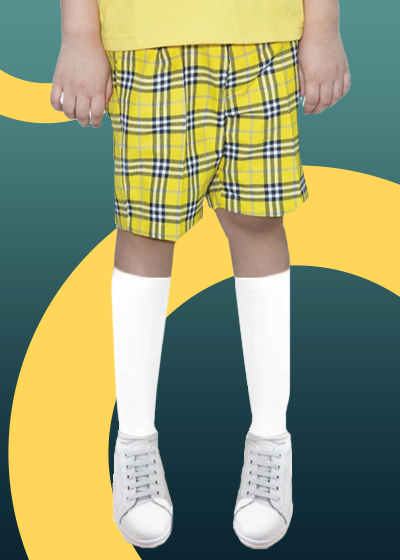 IISC CHECK SHORTS YELLOW