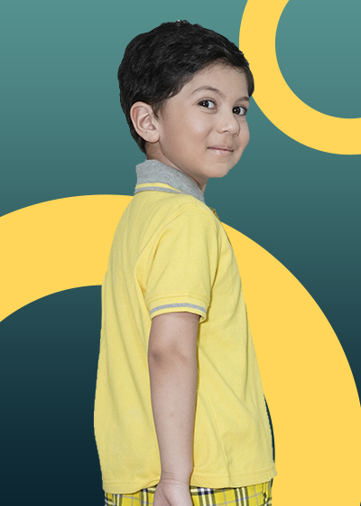 IISC POLO SHIRT YELLOW WITH LOGO H/S FOR BOYS