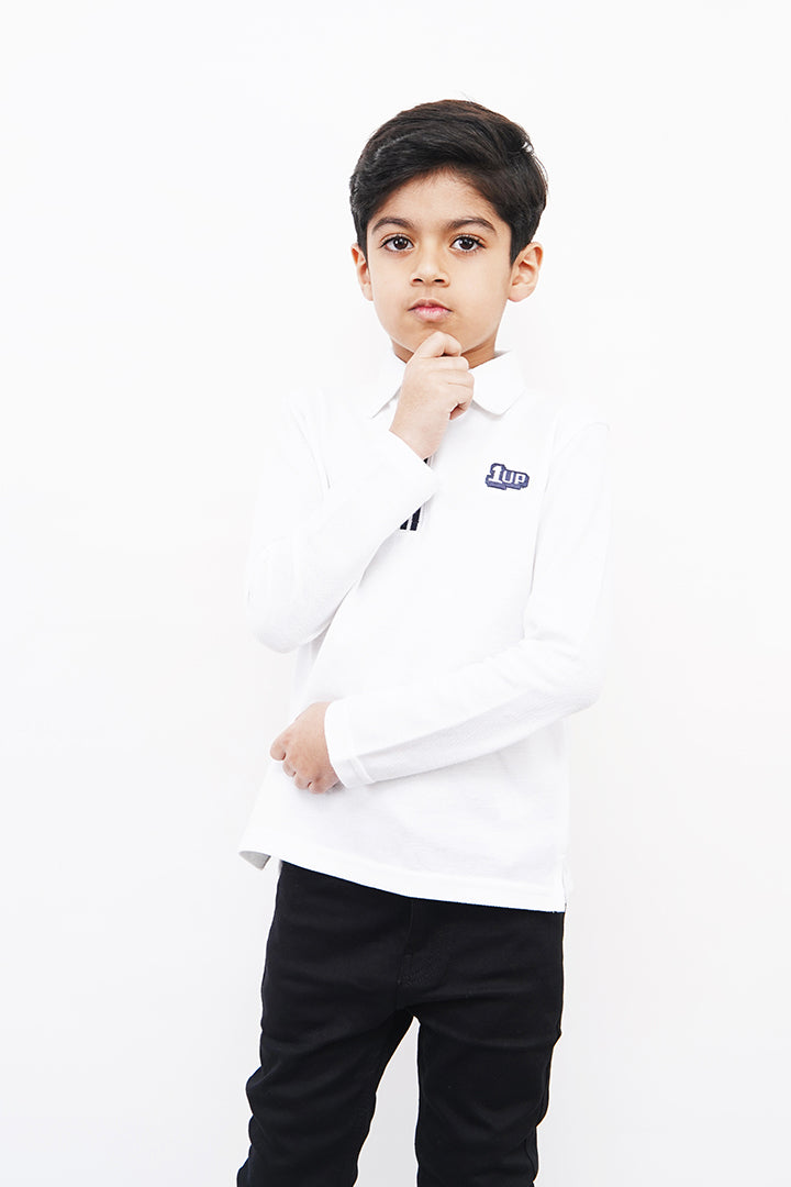 BOY'S WHITE POLO SHIRT
