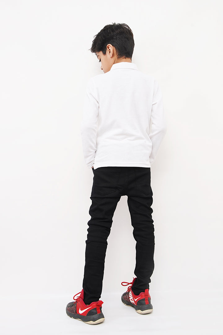BOY'S WHITE POLO SHIRT
