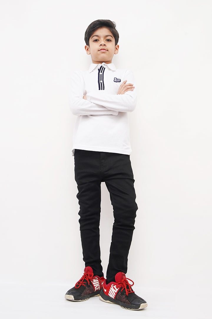 BOY'S WHITE POLO SHIRT