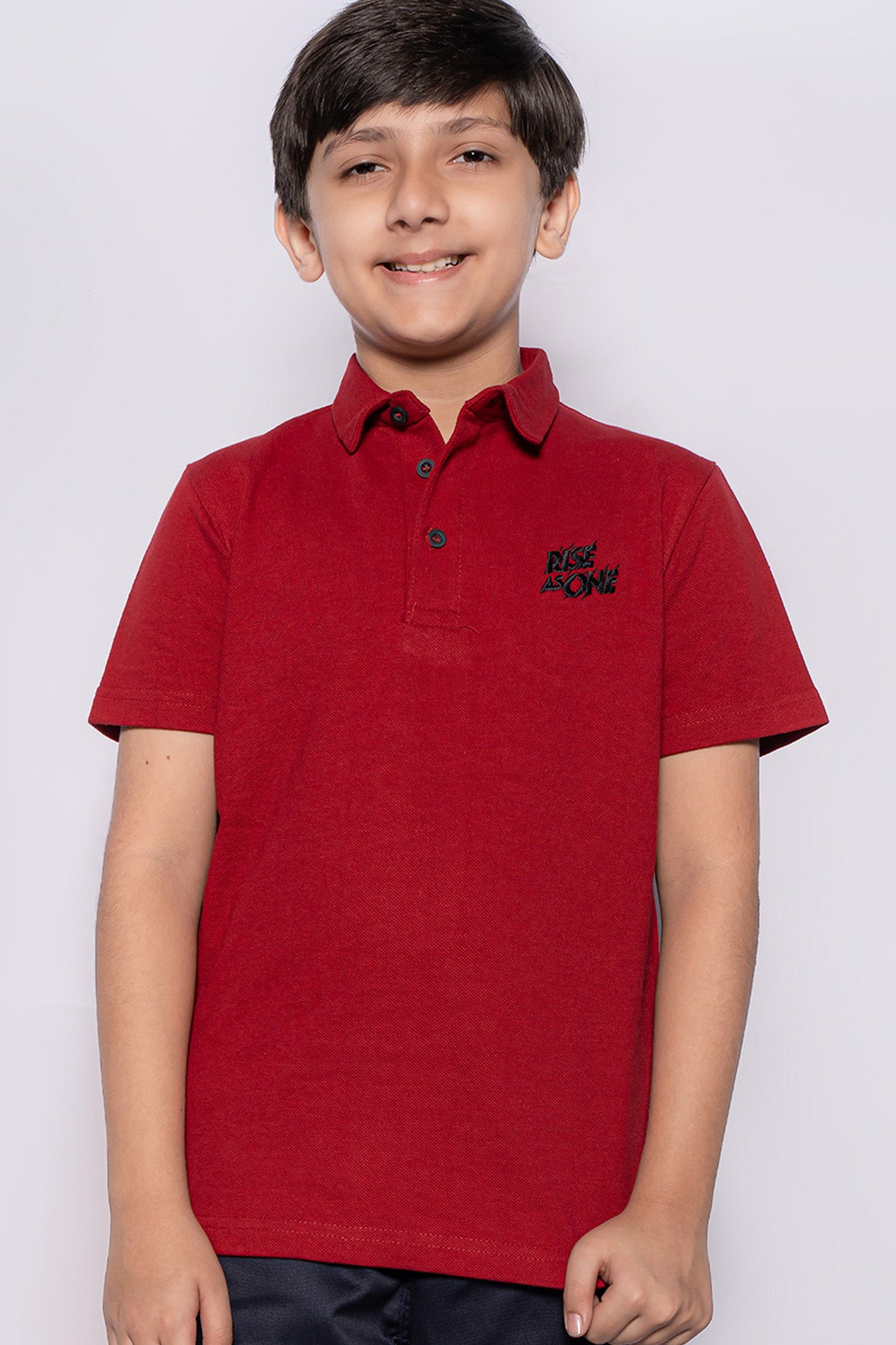 BOY'S MAROON POLO SHIRT