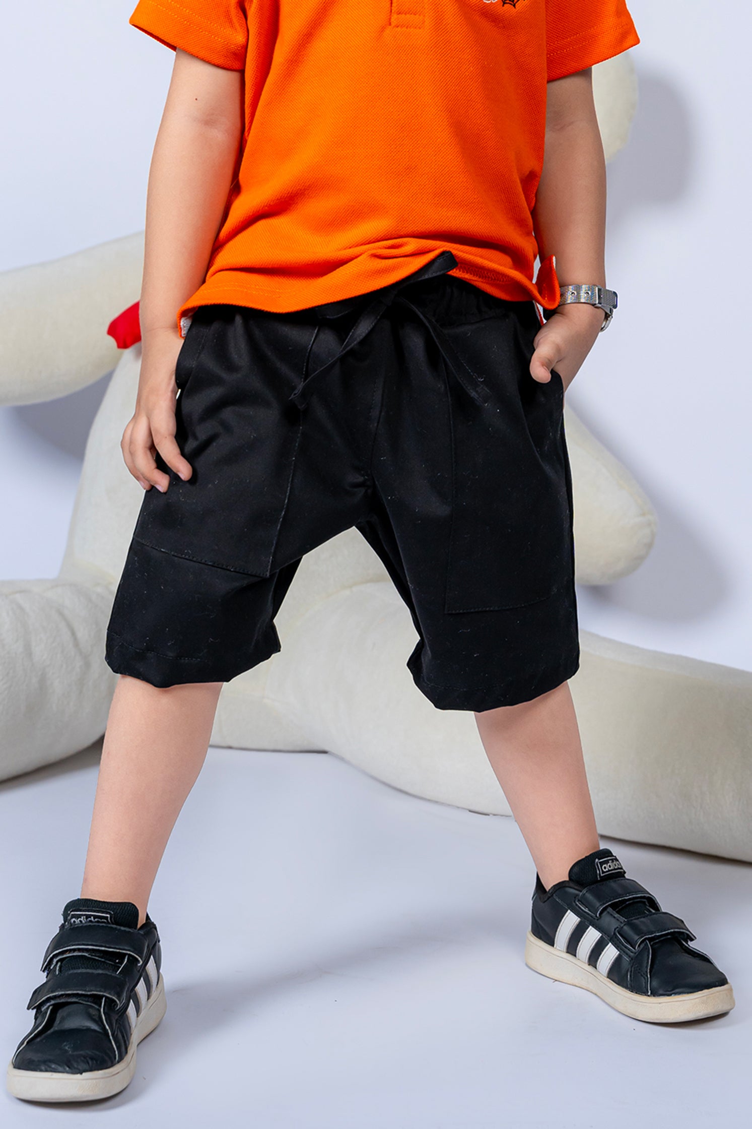 KID'S TWILL SHORT BLACK