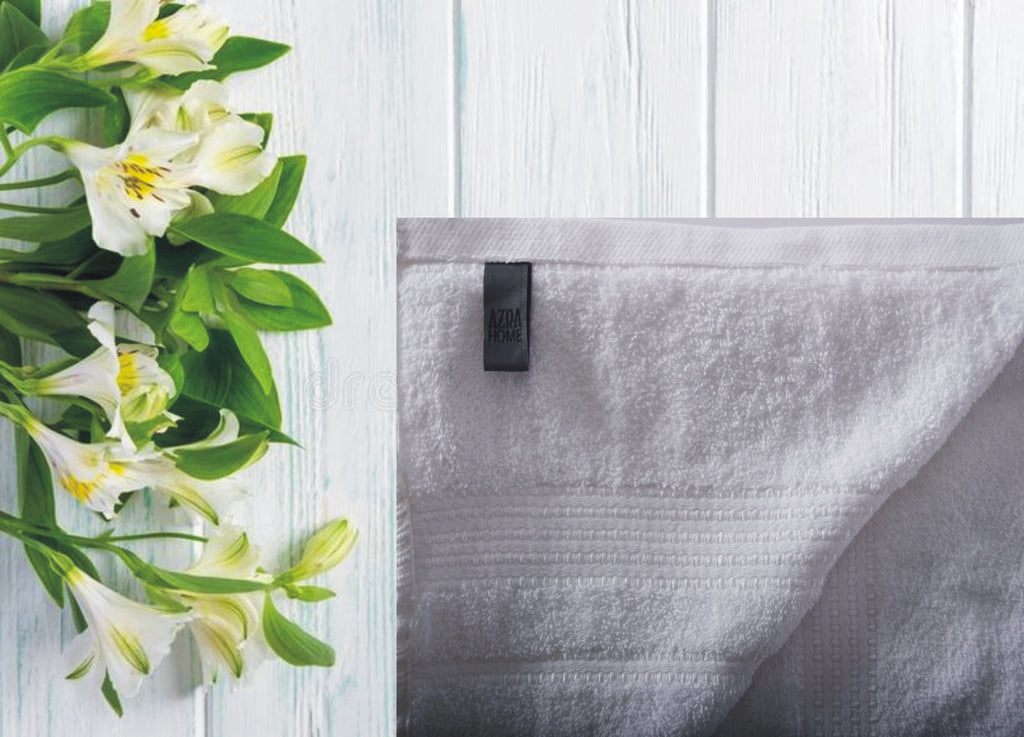 LUXURY 100% COTTON PROFESSIONAL WHITE COMBED TOWEL