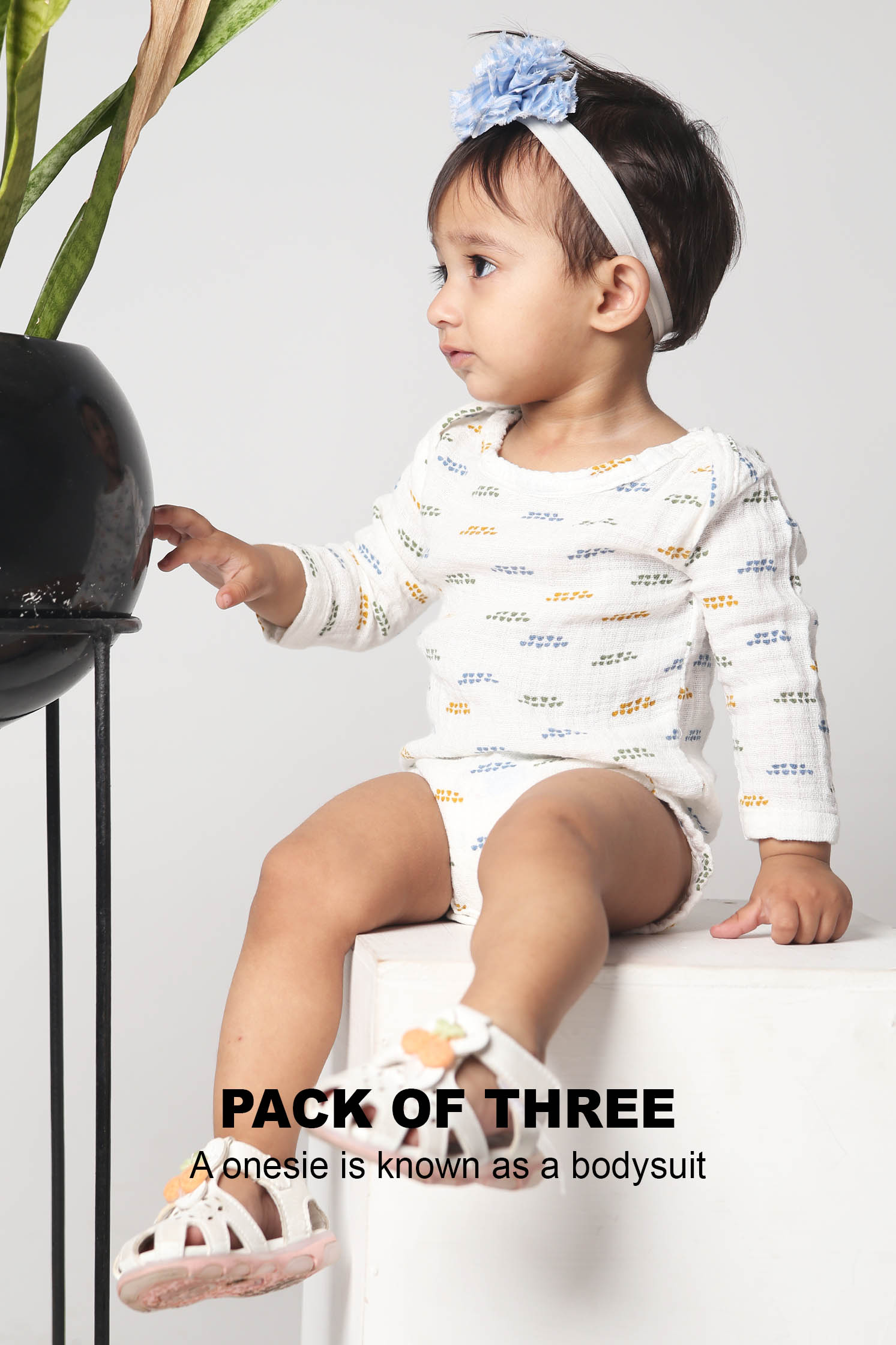 100% SOFT COTTON UNISEX ONESIE (PACK OF 3)