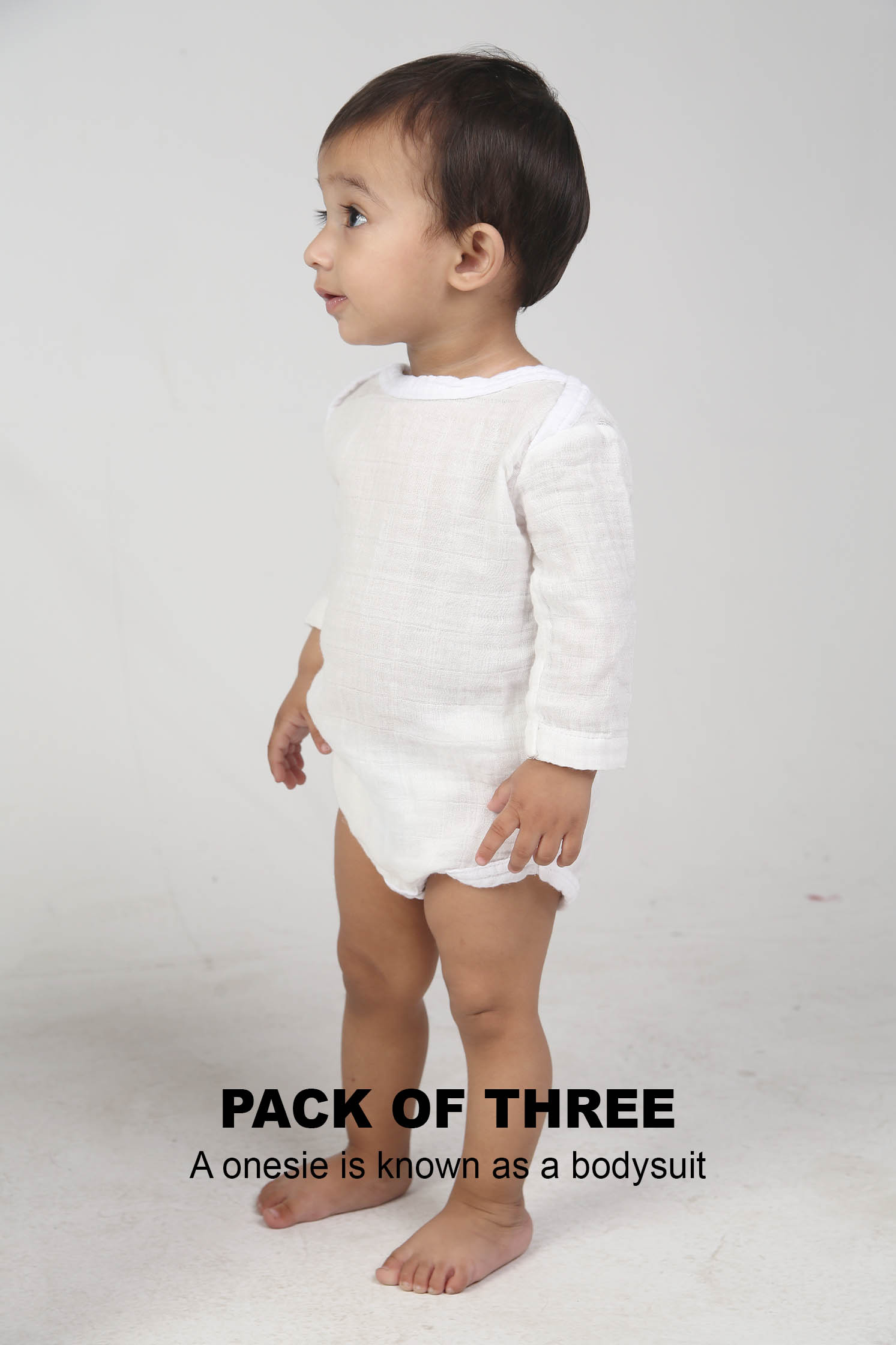 100% SOFT COTTON UNISEX ONESIE (PACK OF 3)