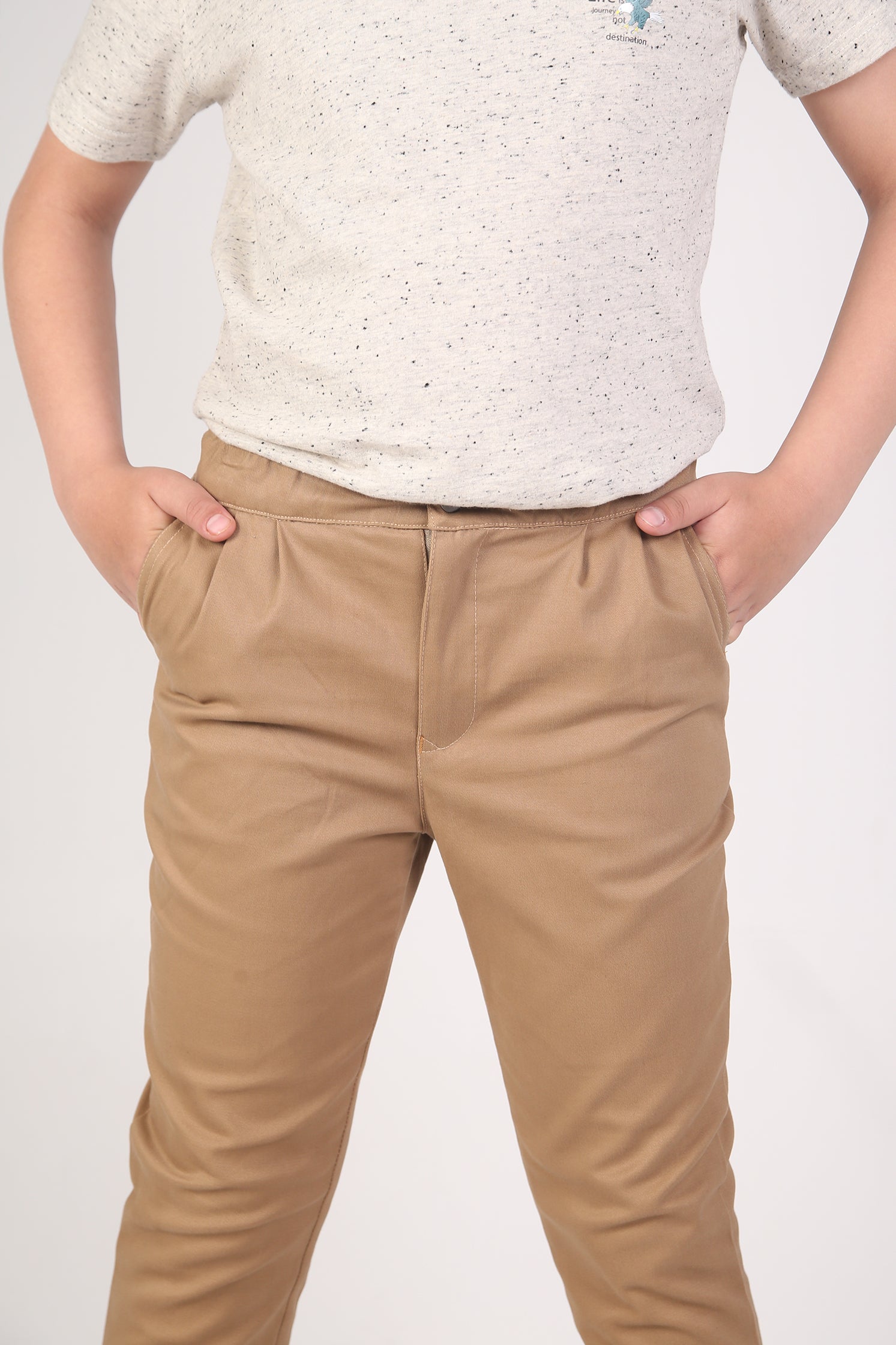 BOY'S KHAKI CHINO PANT