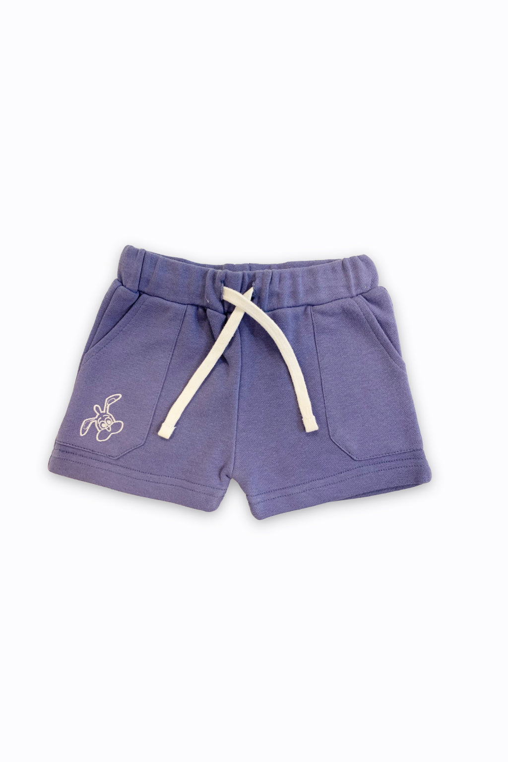 UNISEX BABY SHORT PURPLE FRONT EMBROIDERY