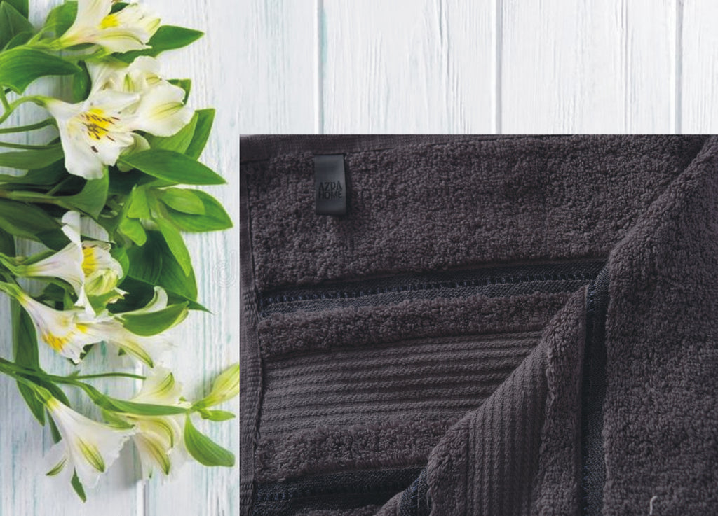 LUXURY 100% COTTON PROFESSIONAL BLACK ZERO TWIST TOWEL