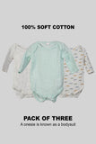 PACK OF 3 BABY ONESIE