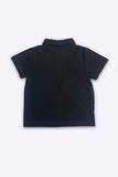 KIDS POLO BLACK FRONT EMBROIDERY