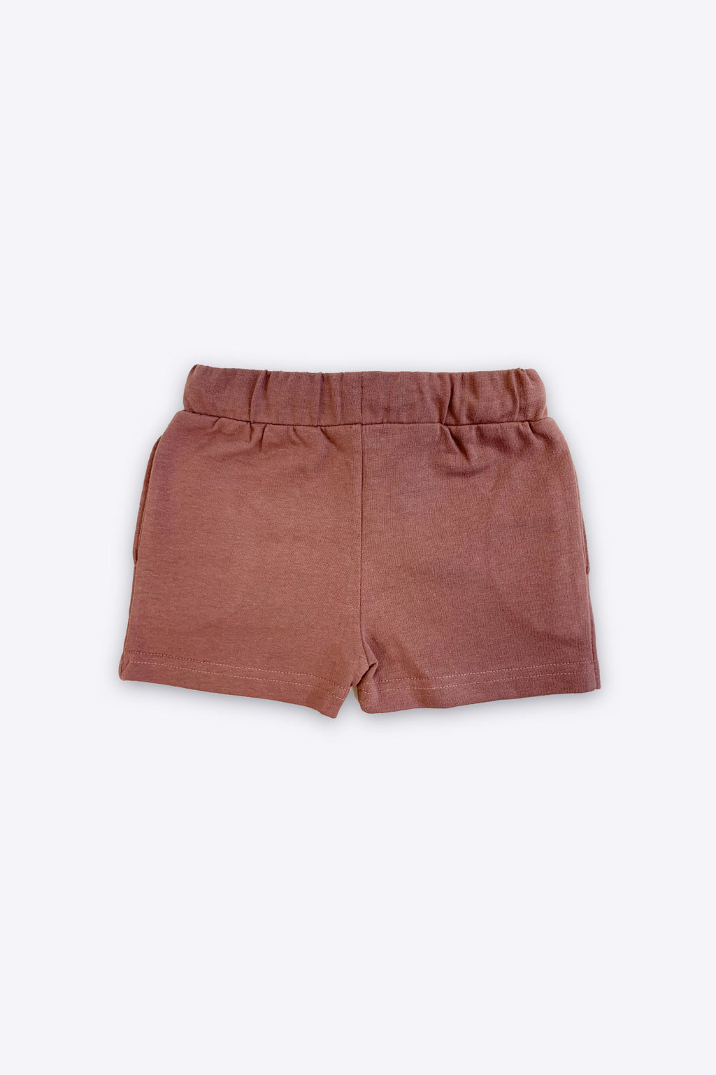 UNISEX BABY SHORT T-PINK FRONT EMBROIDERY