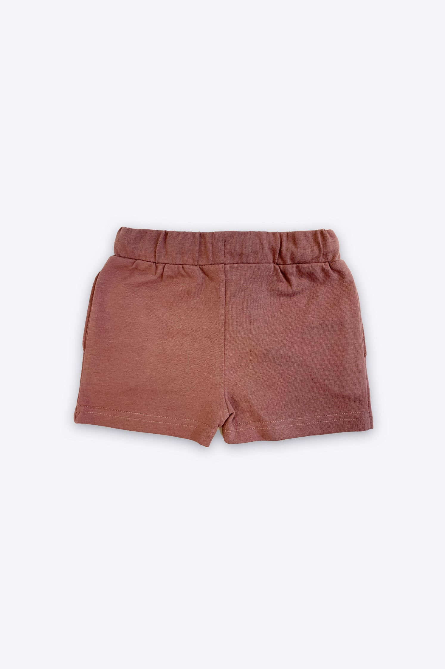 UNISEX BABY SHORT T-PINK FRONT EMBROIDERY
