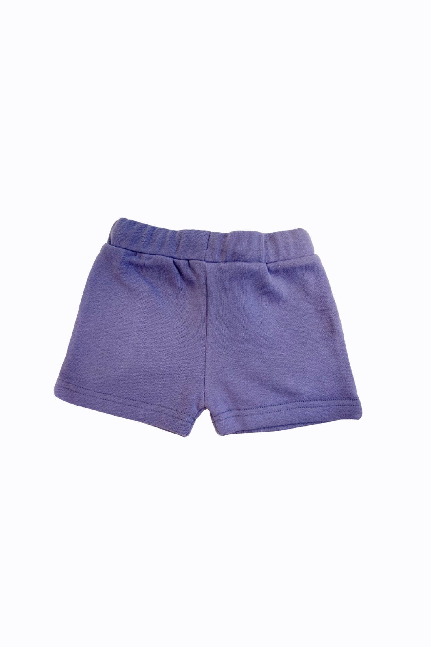 UNISEX BABY SHORT PURPLE FRONT EMBROIDERY