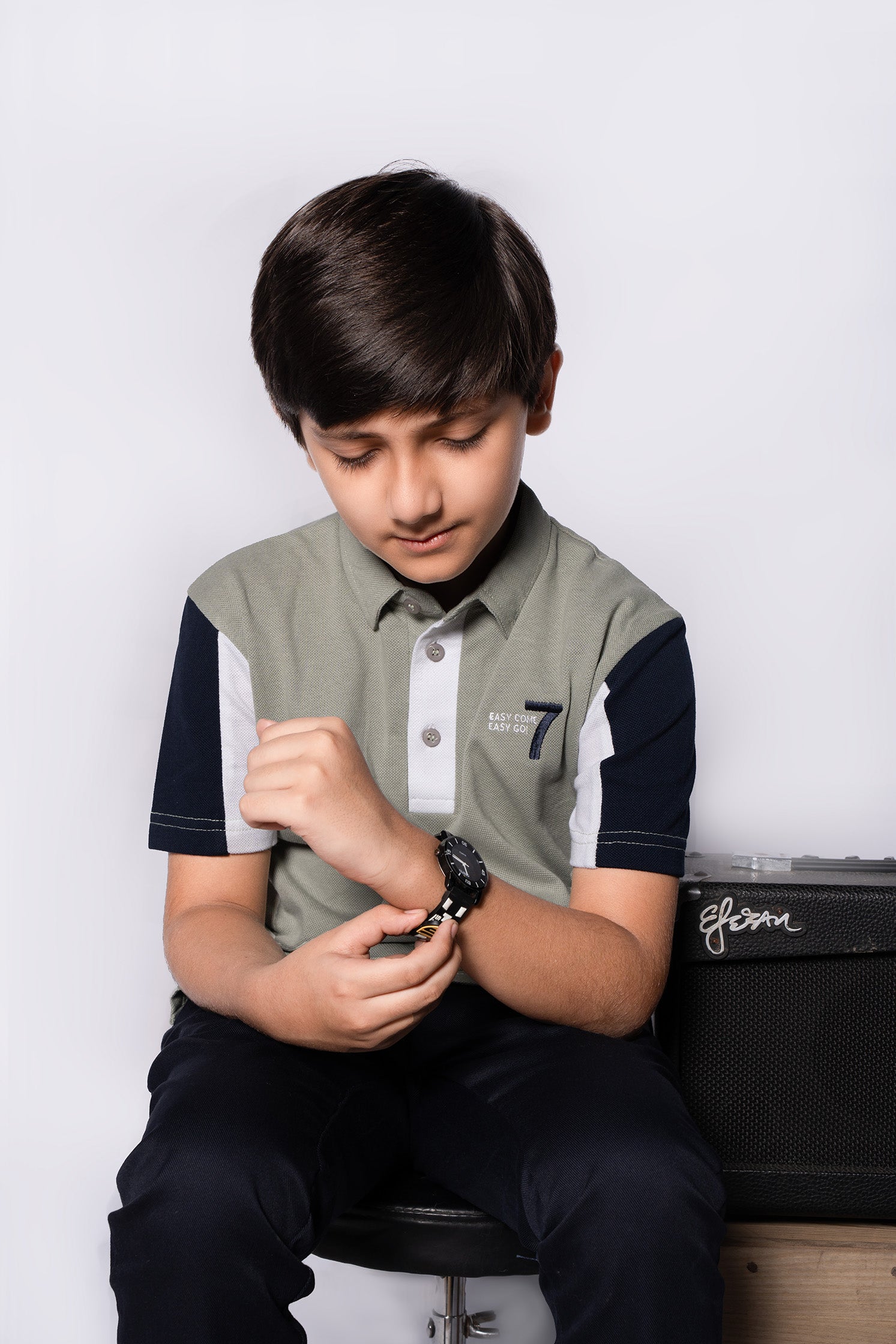 BOY'S COLOR BLOCK POLO SHIRT