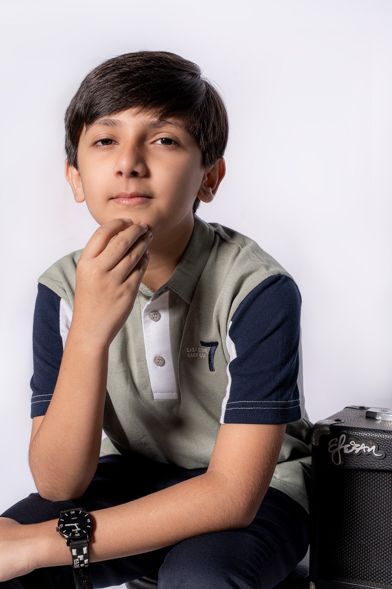 BOY'S COLOR BLOCK POLO SHIRT