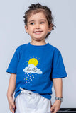 KID'S T-SHIRT ROYAL BLUE WITH 