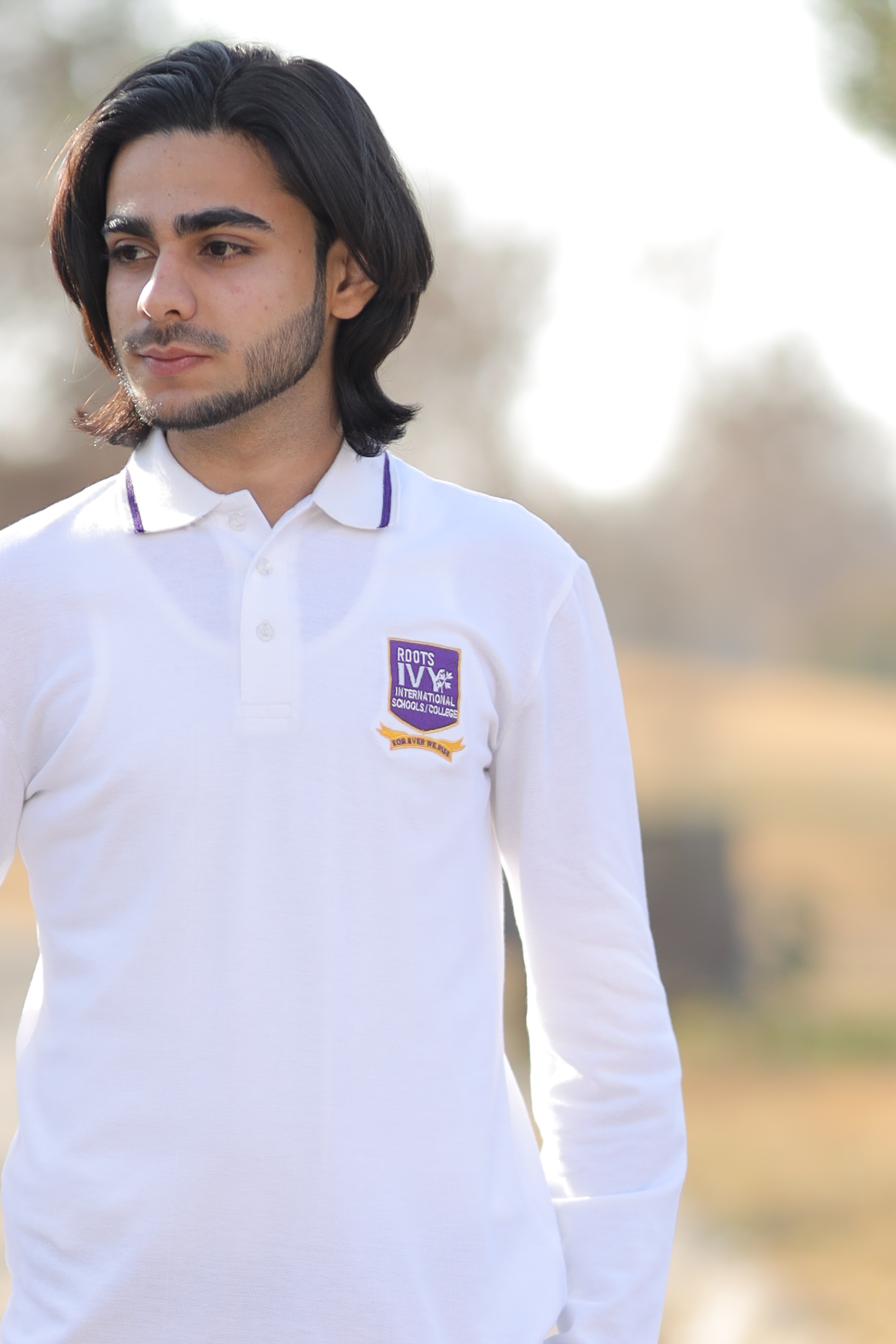 POLO SHIRT WHITE LOGO ROOTS IVY F/S