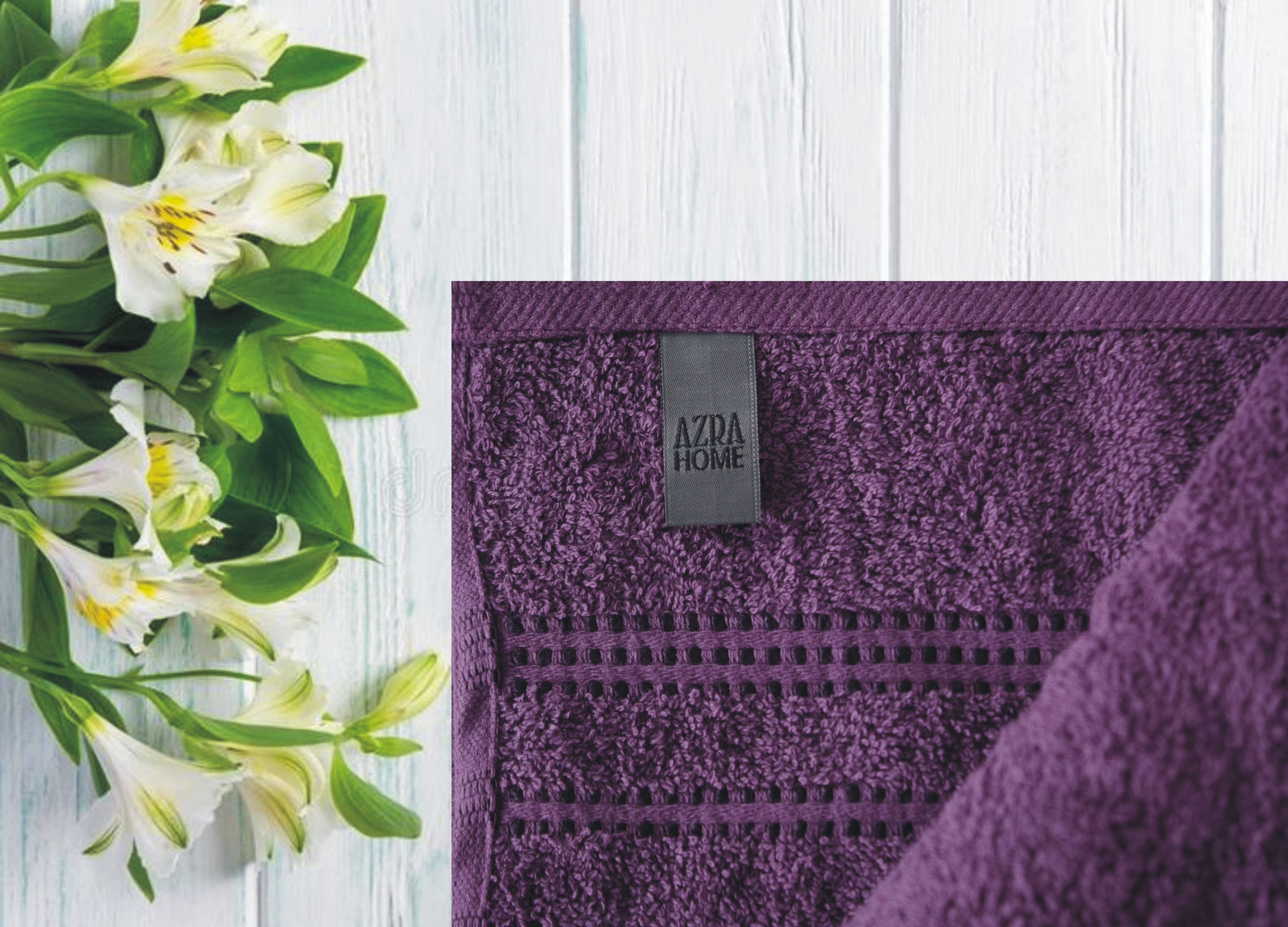 LUXURY 100% COTTON PROFESSIONAL PURPLE COMBED TOWEL