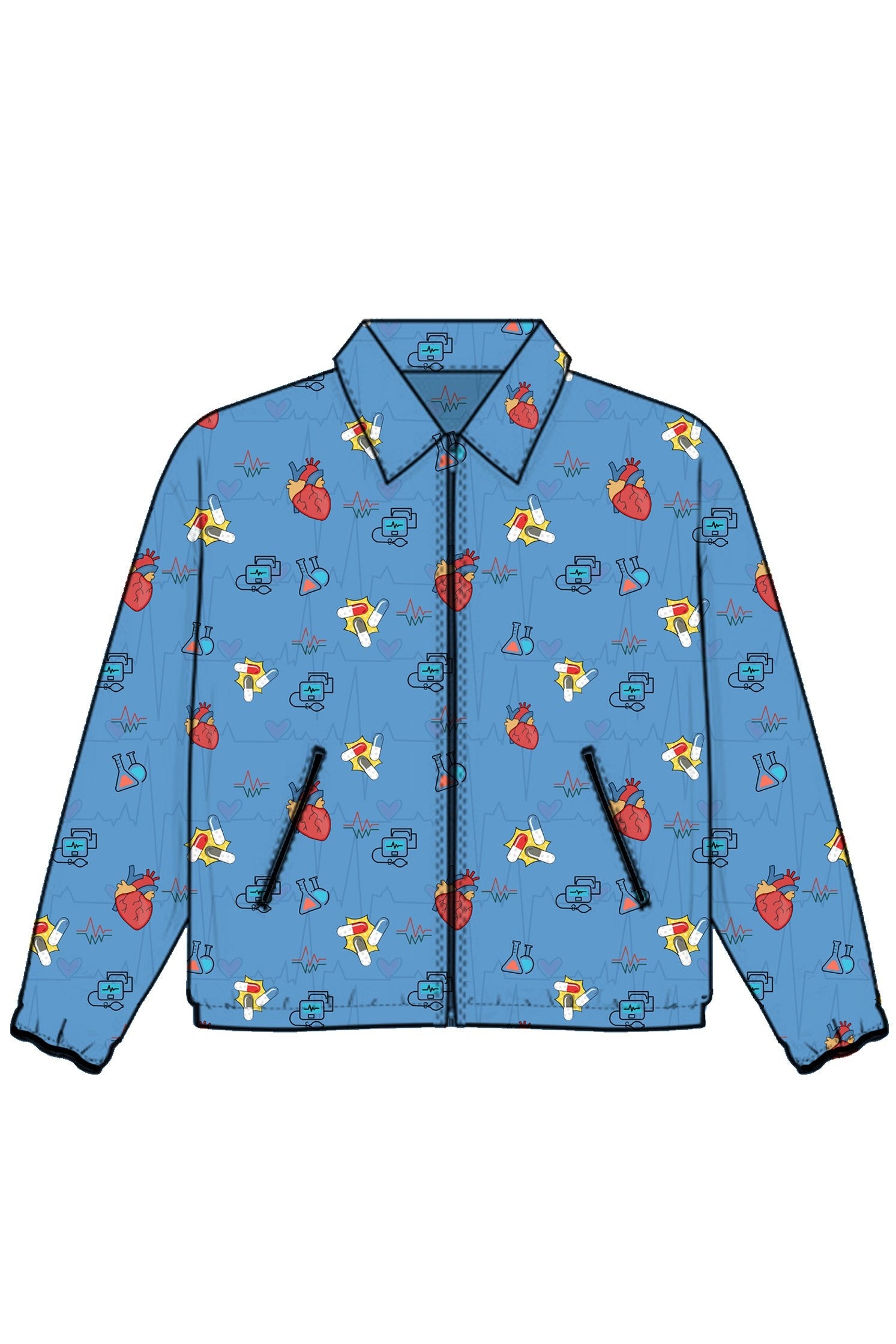 PROFESSIONAL PRINTED WARM UP JACKET / STYLEMED WARM UP JACKET