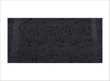 BLACK AL OVER FLOWER TOWEL