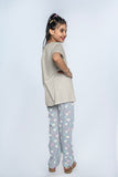 Girls Night Suit Mint Grey