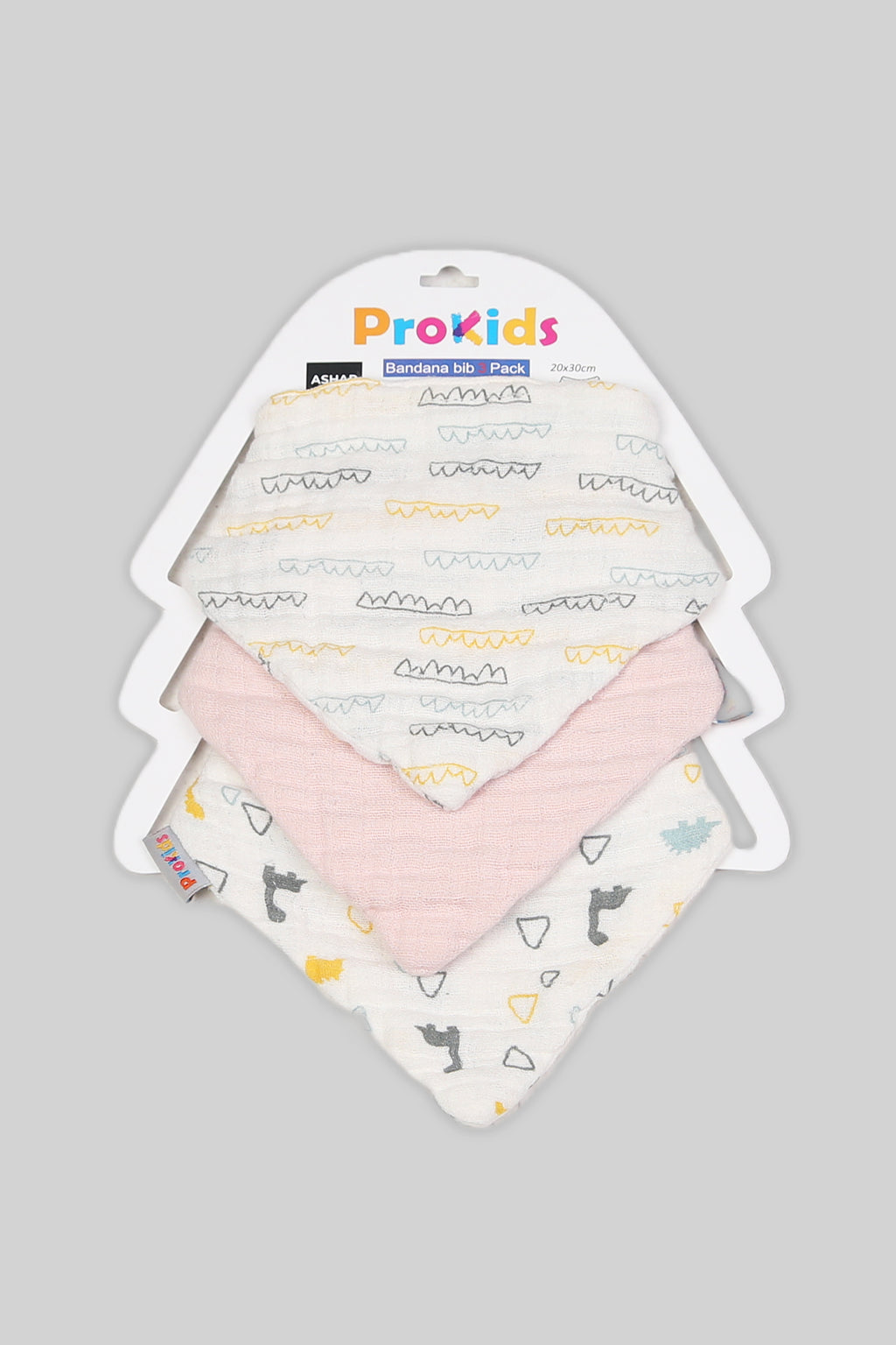 SOFT ABSORBENT BABY MUSLIN BIBS PACK OF 3