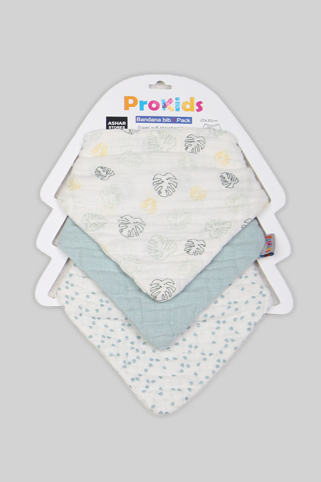 SOFT ABSORBENT BABY MUSLIN BIBS PACK OF 3