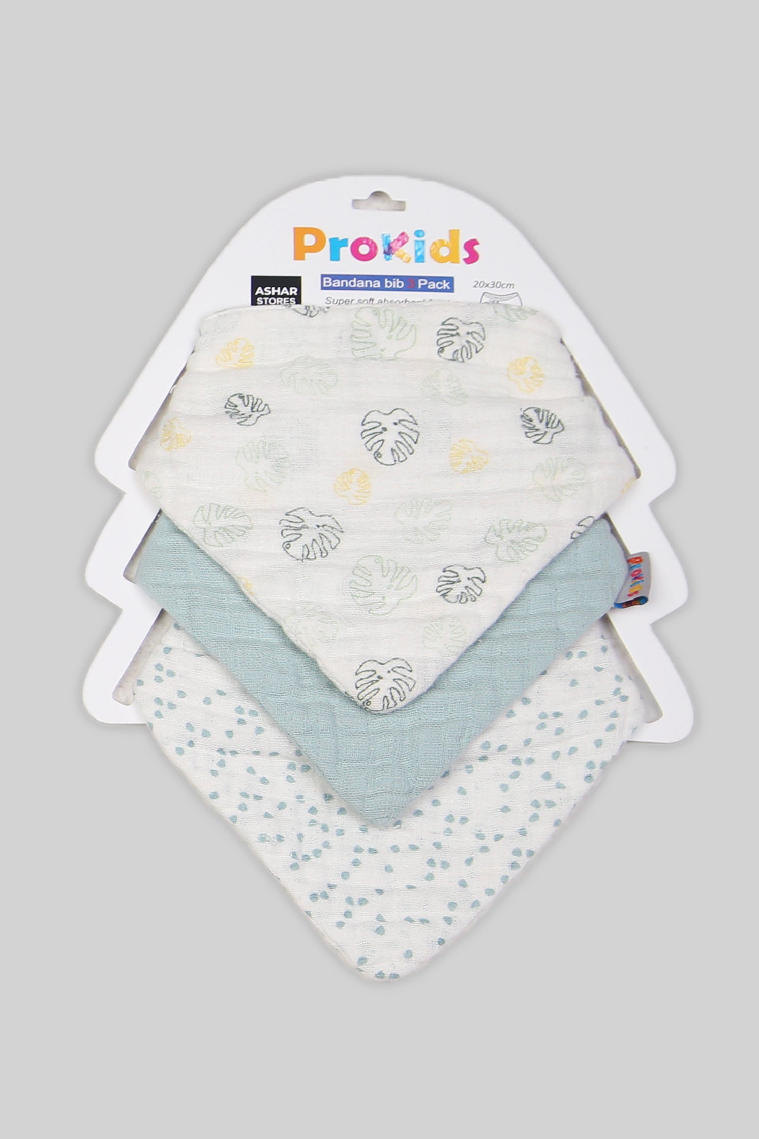 SOFT ABSORBENT BABY MUSLIN BIBS PACK OF 3