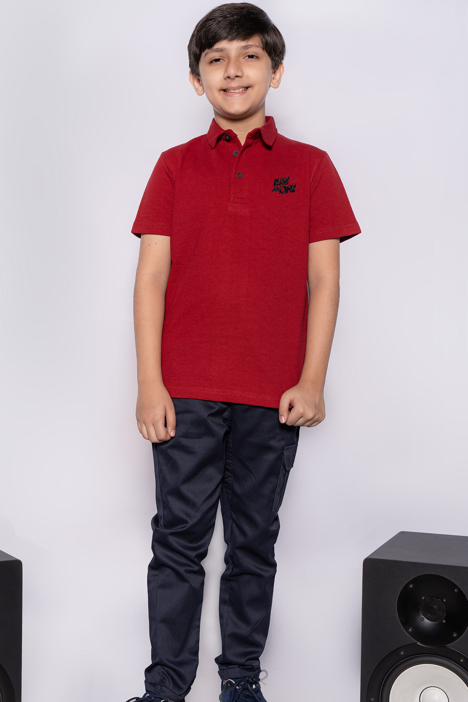 BOY'S MAROON POLO SHIRT