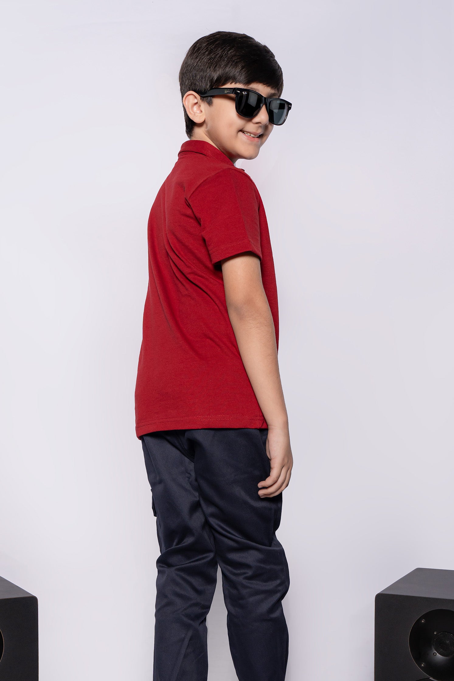 BOY'S MAROON POLO SHIRT