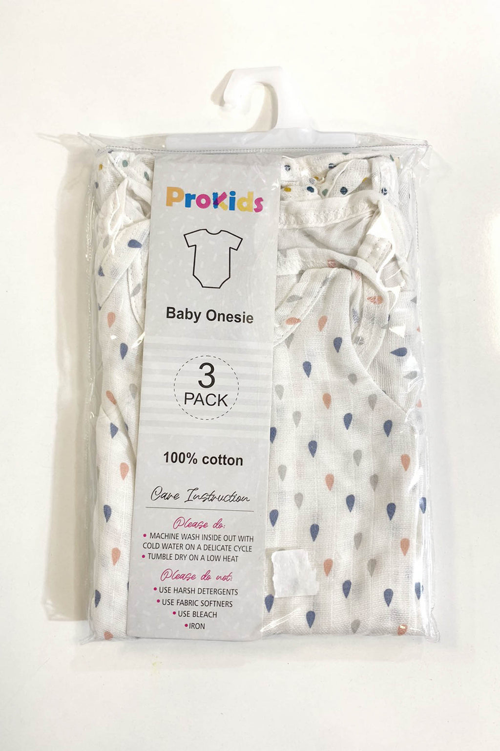 100% SOFT COTTON UNISEX ONESIE (PACK OF 3)