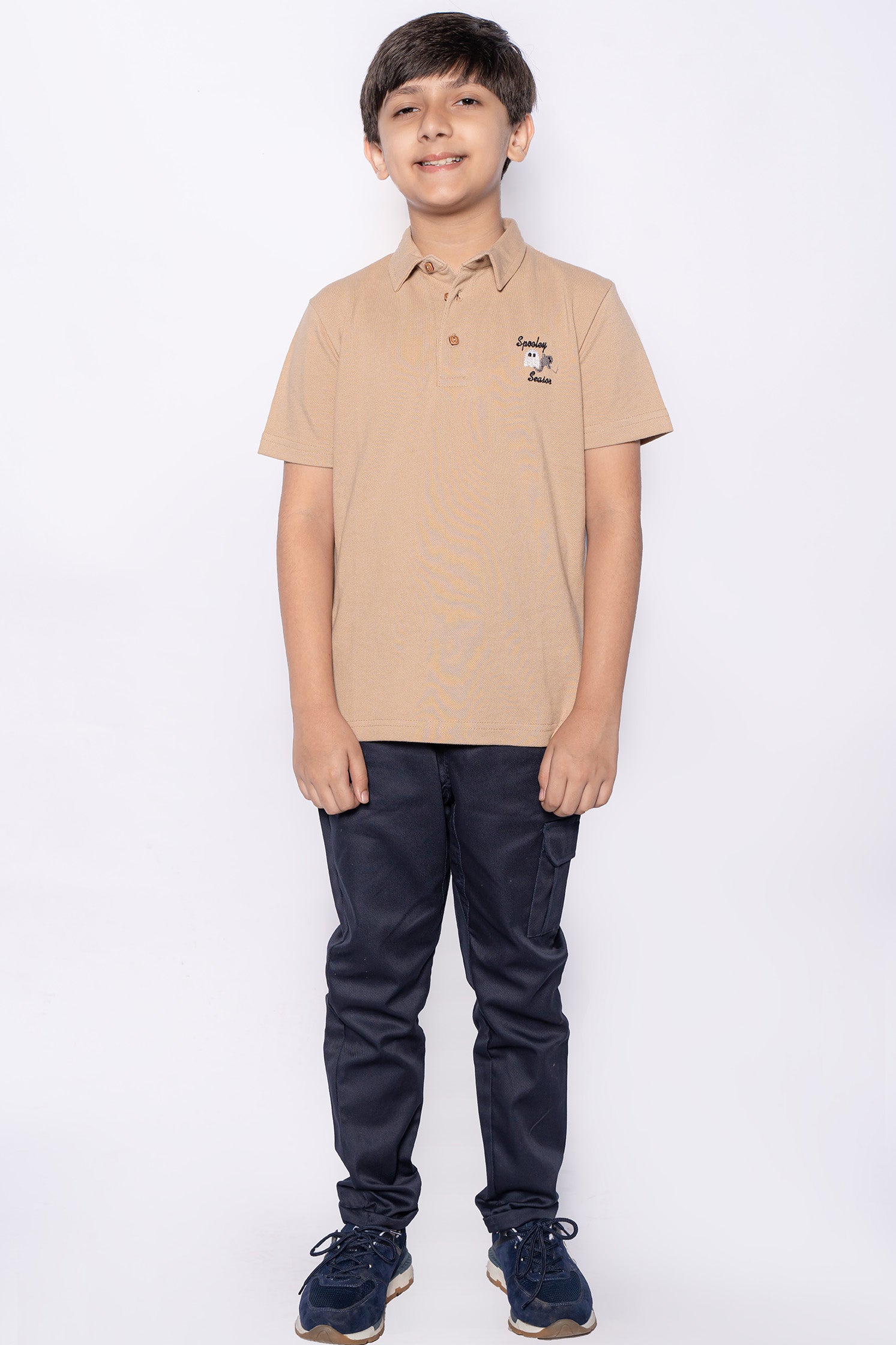 BOY'S BEIGE POLO SHIRT