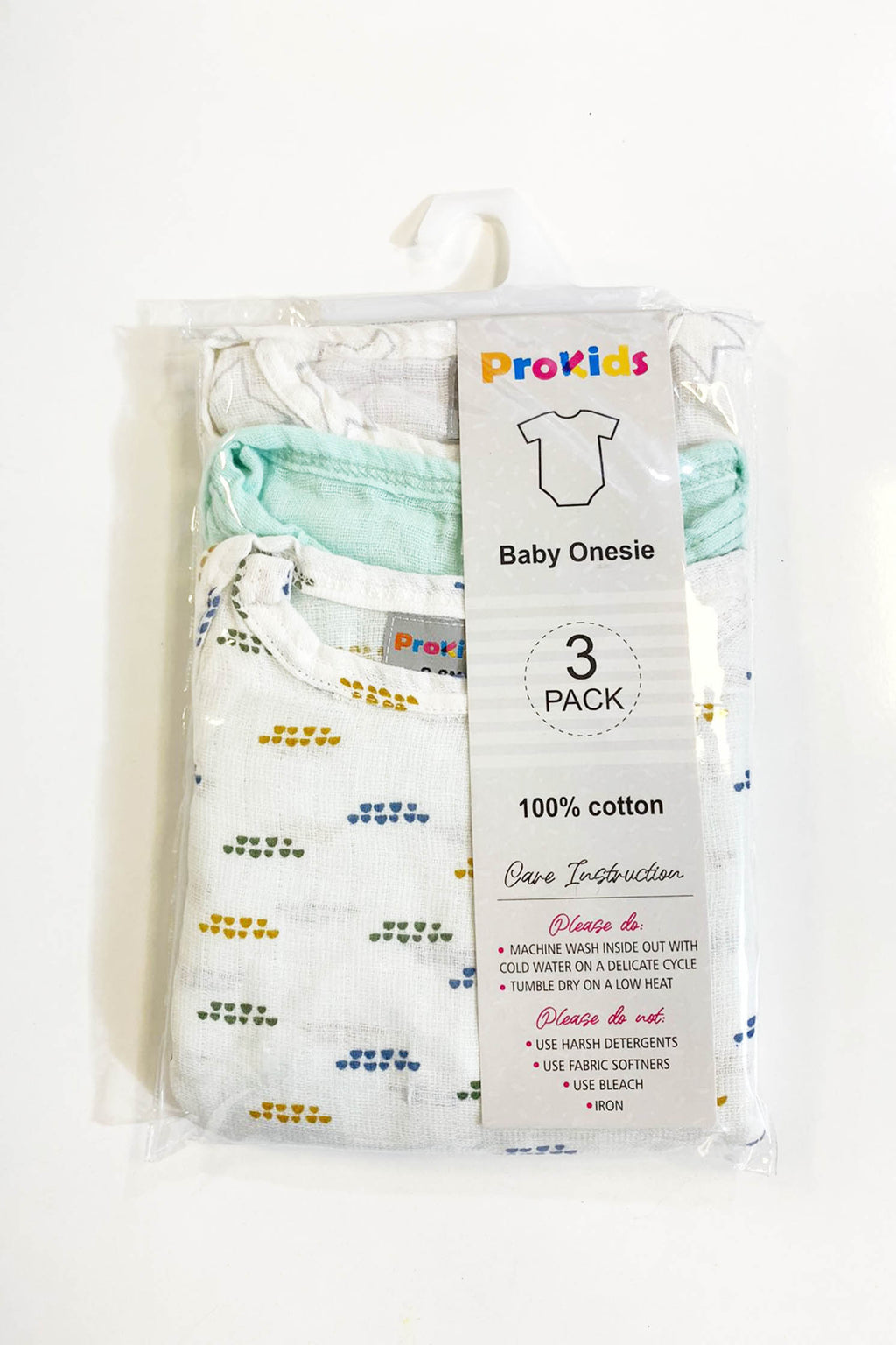 100% SOFT COTTON UNISEX ONESIE (PACK OF 3)