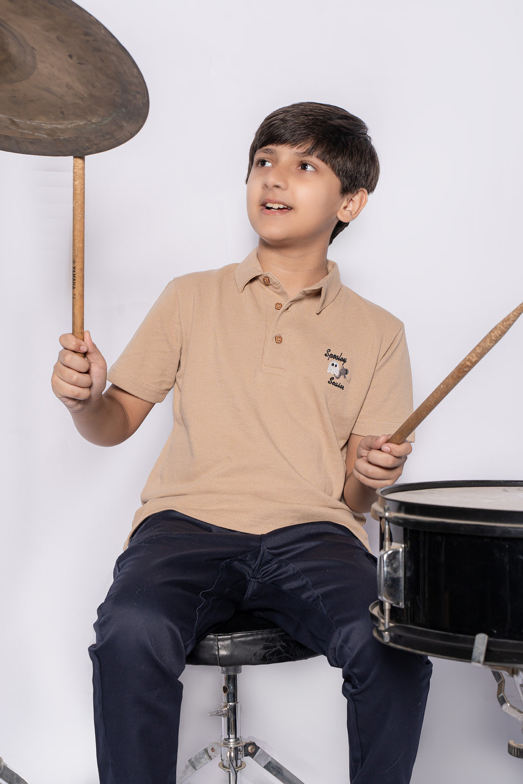 BOY'S BEIGE POLO SHIRT
